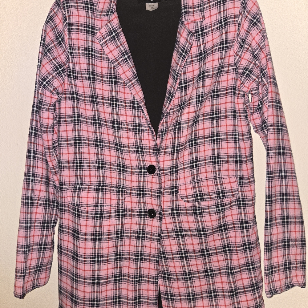 Heartbreak Pink Plaid Blazer